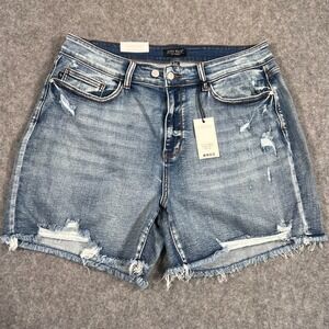 NWT Judy Blue Denim Callie Button-Fly Cut-Off Jean‎ Shorts Women's Size 3XL